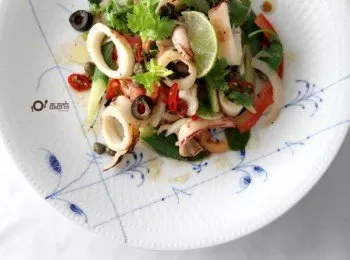 燒烤透抽溫沙拉by戀戀家