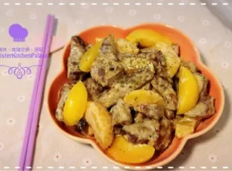 一口蜜桃沙拉豬扒