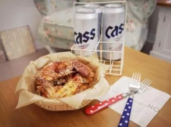 不油炸的星星炸雞套餐~韓式炸雞+cass