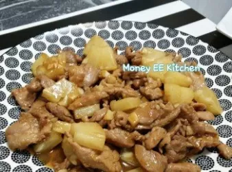 日式燒汁菠蘿炒肉片