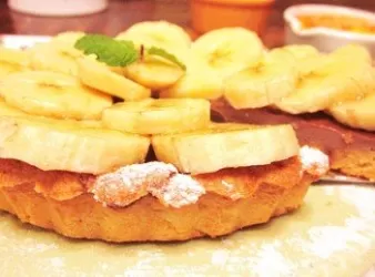 香蕉巧克力布丁塔