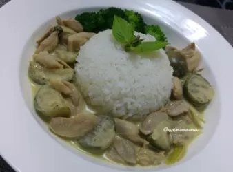 青咖哩雞飯 (一人晚餐食譜)