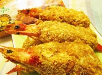 免油炸--炸蝦咖哩可樂餅