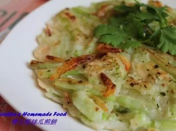 櫻花蝦絲瓜煎餅