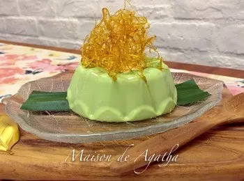 椰香班蘭奶凍 Pandan Panna Cotta【食平3D