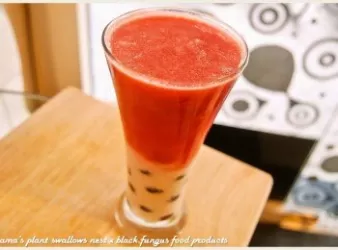 黑木耳西瓜波霸牛奶．柯媽媽の植物燕窩