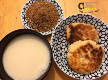 黃豆3味 （豆漿。豆渣漢堡。素肉鬆）