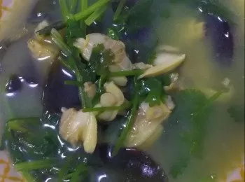 芫茜皮蛋蜆肉湯