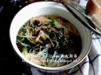 [燒鴨骨湯底] 雪菜火鴨絲窩米