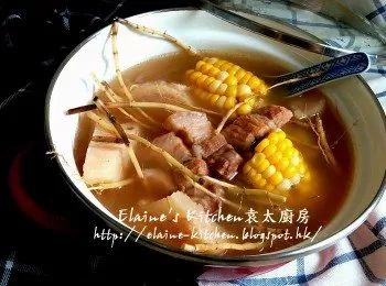 粉葛矛根粟米豬肉湯