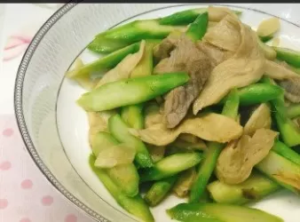 蘆筍豆干炒肉片