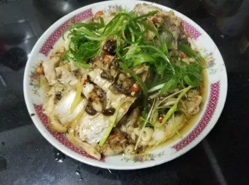 豆豉雞柳蒸鯇魚