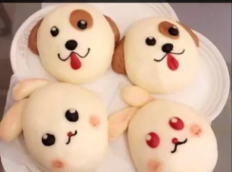 狗狗兔兔造型饅頭