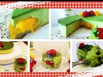 抹茶流心芒果蓉慕絲蛋糕