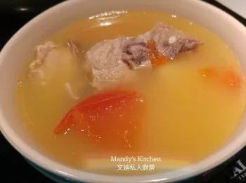 蕃茄薯仔豬骨滾魚乾湯 (真空煲)