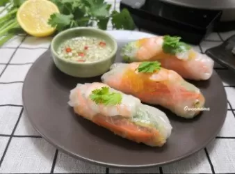 香芒蝦仁米紙包