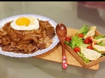 日式薑汁豚肉煎蛋丼飯🐽🍳🍚