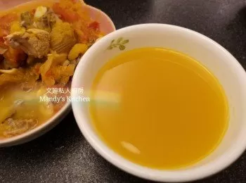 南瓜蕃茄南北杏豬脊骨湯