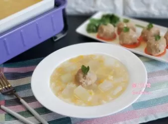 粟米冬瓜湯飯x雜菜肉丸