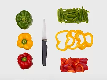 三色椒三色切法