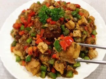 黑胡椒鑲豆腐