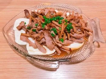 大頭菜肉絲蒸豆腐