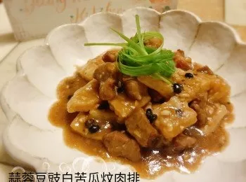 蒜蓉豆豉白苦瓜炆肉排