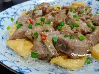 蝦醬豆卜粉絲蒸排骨 (食譜)