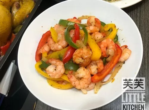 [三步驟快煮食譜] 彩椒虎蝦仁