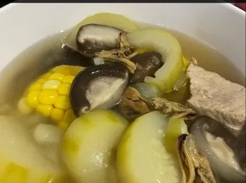 節瓜淡菜瘦肉湯