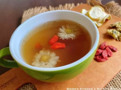 雪梨菊花杞子茶