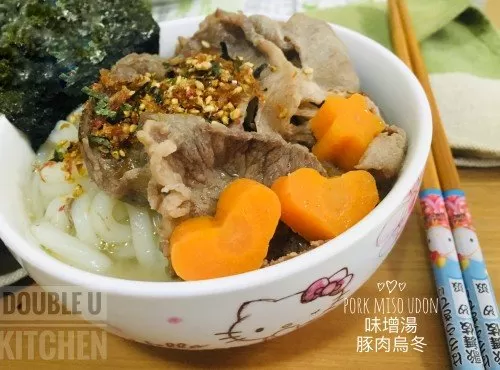 味噌湯豚肉烏冬🍜