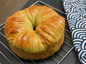 【食譜】抹茶毛線球麵包