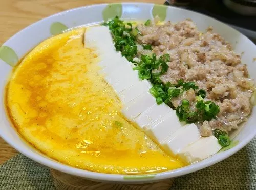 一碟三餸 (蒸肉餅＋蒸豆腐＋蒸水蛋)