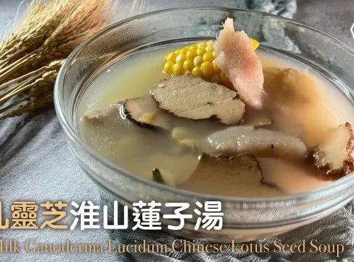 湯水食譜 |虎乳靈芝淮山蓮子湯 | Tiger Milk Ganoderma Lucidum Chi