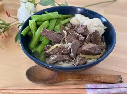 台式麻油豬心麵線湯