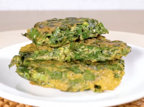 韭菜雞蛋煎餅 Pan Fry Chinese Chive Cake