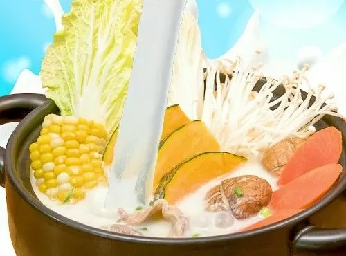 南瓜牛奶美人火鍋 Pumpkin and milk hotpot