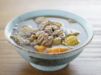 合掌瓜眉豆素湯 Chayote Melon and Black Eyed Bean Vegan Soup