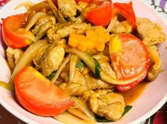 番茄洋葱炒肉片