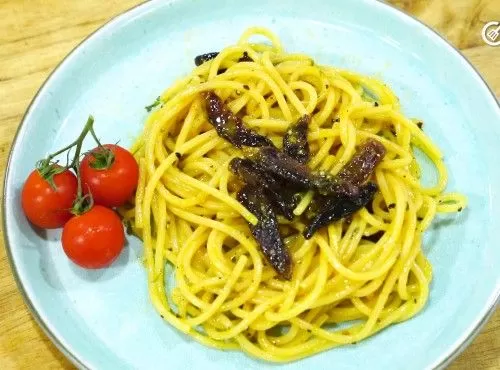 中西合璧｜臘腸卡邦尼意粉 Chinese preserved sausage carbonara