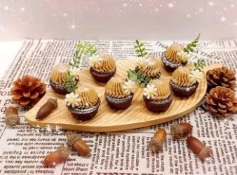 迷你栗子忌廉朱古力撻