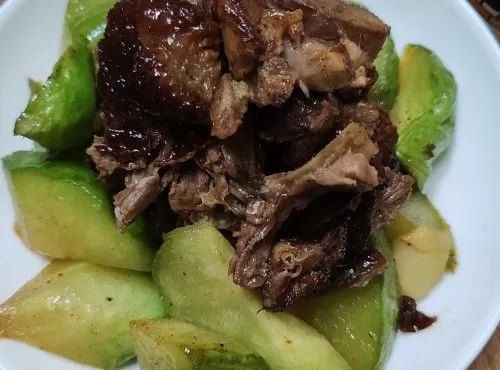 燒鵝炆合掌瓜
