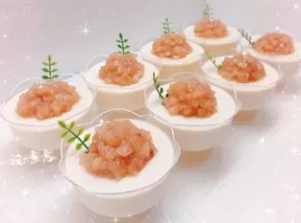 水蜜桃果醬牛奶布丁