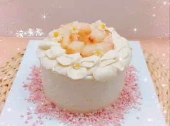 雙重水蜜桃忌廉夾餡烏龍茶海綿蛋糕