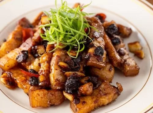 豆豉豬五花 - {家常料理}