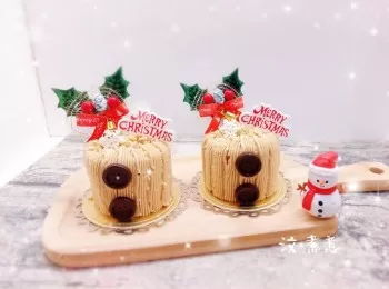 迷你栗子茸唧花瑞士卷