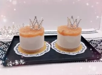 水蜜桃果醬流心牛奶慕絲蛋糕