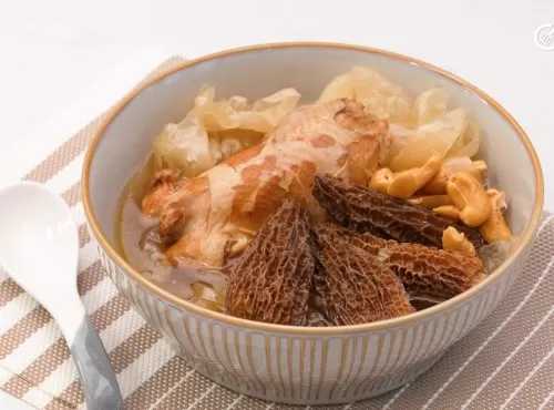 冬日靚湯｜止咳化痰｜增強抵抗力｜健脾益氣｜ 羊肚菌鷓鴣雪耳湯