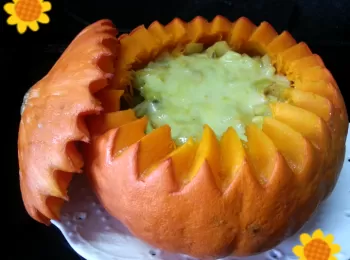 芝士焗雜海鮮南瓜盅